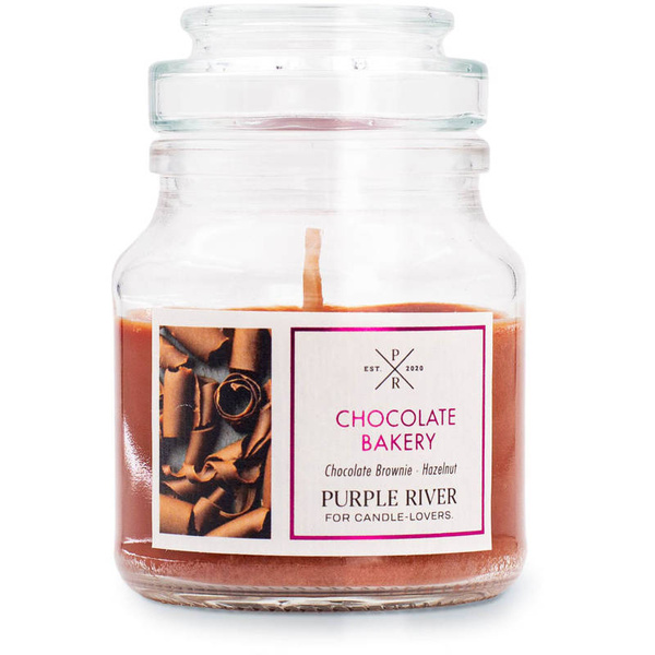 Purple River natural soy scented candle in glass 4 oz 113 g - Chocolate Bakery