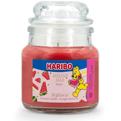 Haribo small scented candle in glass 85 g - Melon Mix