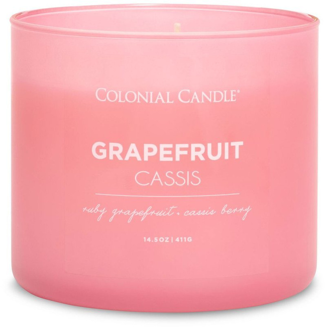 Colonial Candle Pop Of Color bougie de soja parfumée en verre 3 mèches 14.5 oz 411 g - Grapefruit Cassis