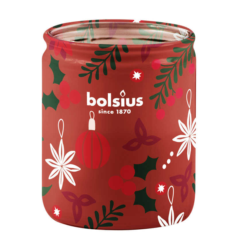 Bougie Parfumée de Noël Bolsius True Glow 82/68 mm - Merry Moments