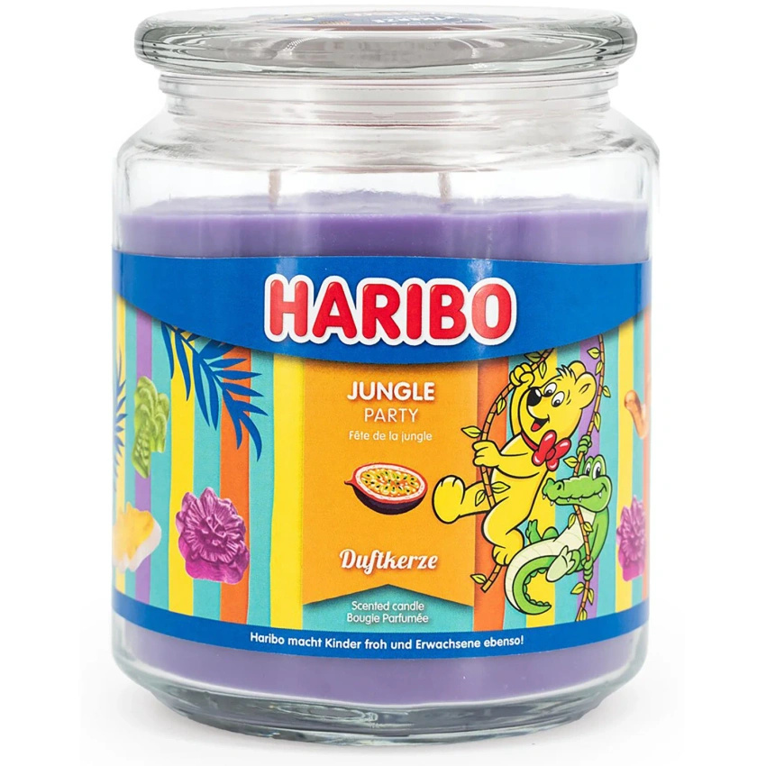 Haribo bougie parfumée en verre 510 g - Jungle Party