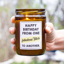 Mad Candle gift scented soy candle 360 g - Happy Birthday from one fabulous bitch to another
