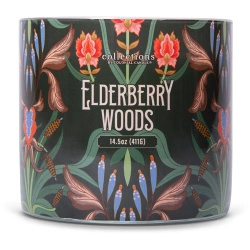 Colonial Candle Deco Collection sojowa świeca zapachowa w szkle 3 knoty 14.5 oz 411 g - Elderberry Woods