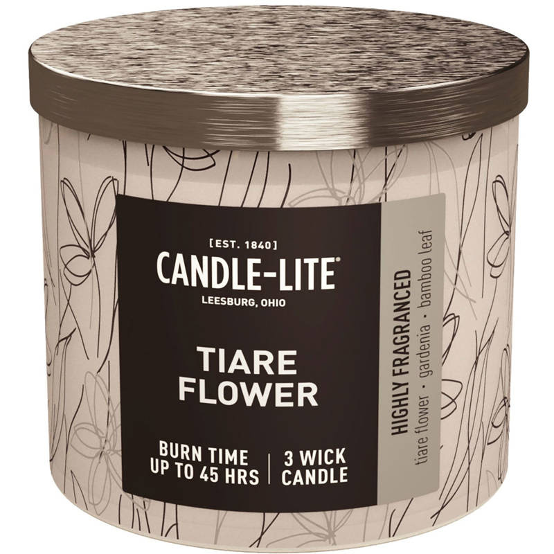 Scented candle natural 3 wicks Candle-lite Everyday 396 g - Tiare Flower
