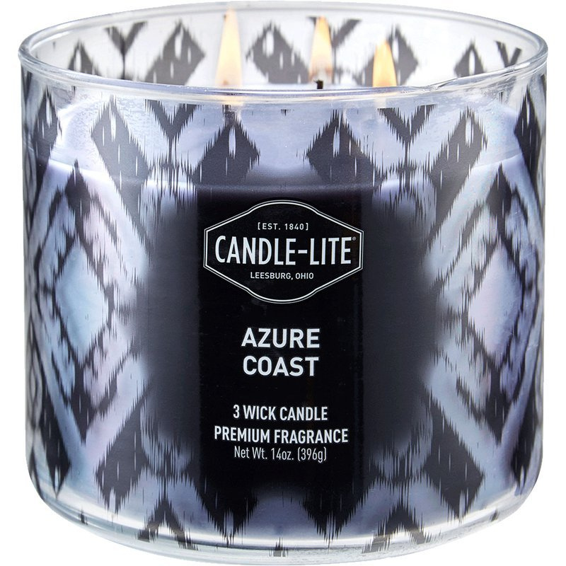 Vela aromática natural 3 mechas Candle-lite Everyday 396 g - Azure Coast