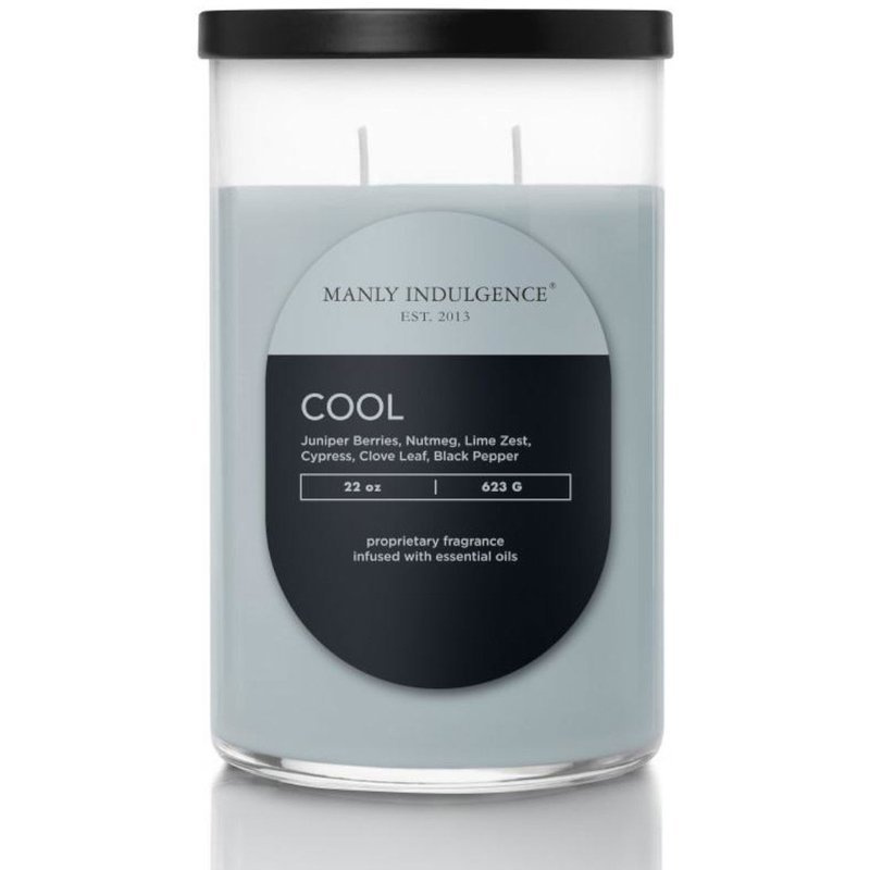 Duża sojowa świeca zapachowa Colonial Candle Manly Indulgence 623 g w szkle z pokrywką - Męski Zapach Cool