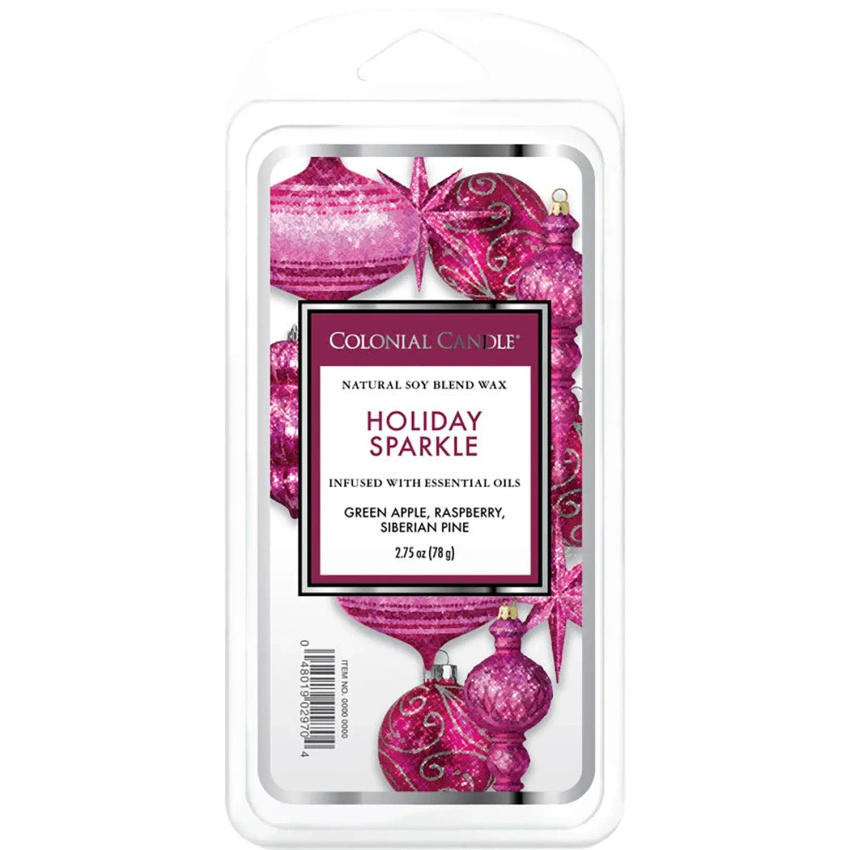 Cera di soia profumata natalizia 77 g Colonial Candle - Holiday Sparkle