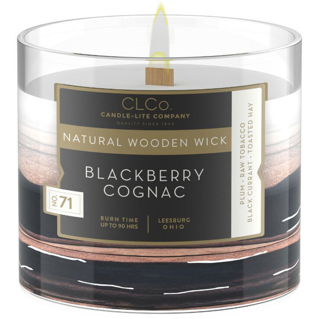 Ароматическая свеча с деревянным фитилем Candle-lite CLCo 396 g - No. 71 Blackberry Cognac