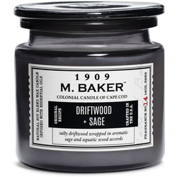 Colonial Candle M Baker large soy scented candle apothecary jar 14 oz 396 g - Driftwood Sage