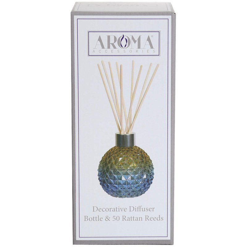 Bottle with sticks Woodbridge refill set - Blue Amber ombre
