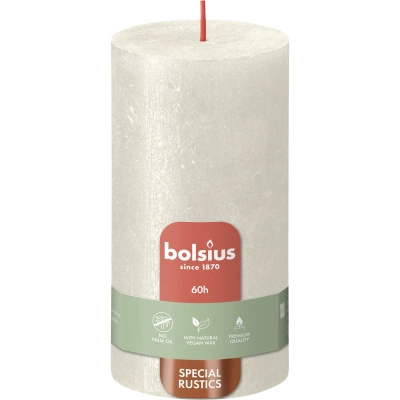 Bolsius Rustic Vela tronco metálica 130/68 mm - Marfil
