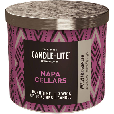 Scented candle natural 3 wicks Candle-lite Everyday 396 g - Napa Cellars
