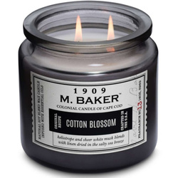 Colonial Candle M Baker grande bougie parfumée au soja pot d'apothicaire 14 oz 396 g - Cotton Blossom