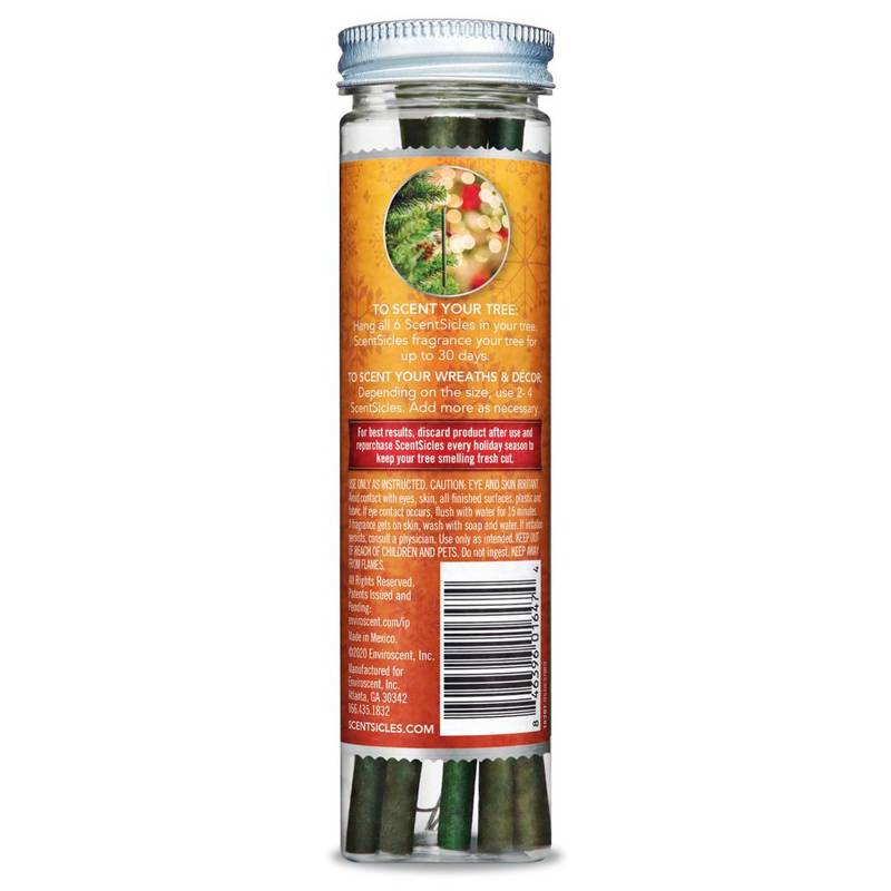 Scentsicles bâtonnets parfumés pour le sapin de Noël 6 pcs - Spiced Pine Cones