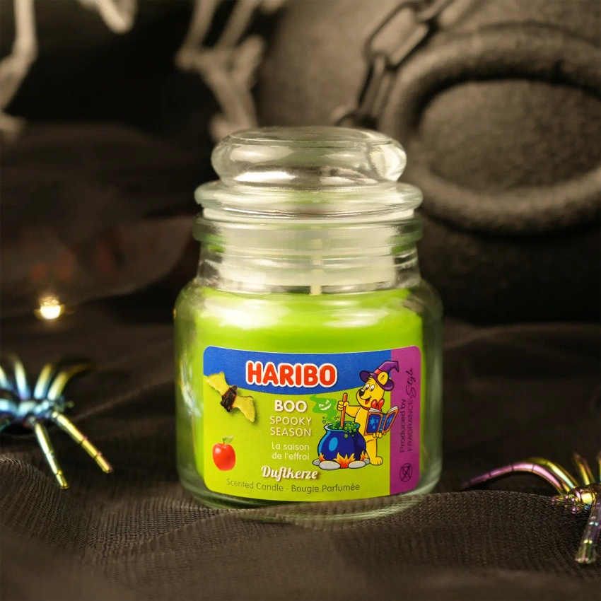 Haribo kleine geurkaars in glas 85 g - Boo Halloween 