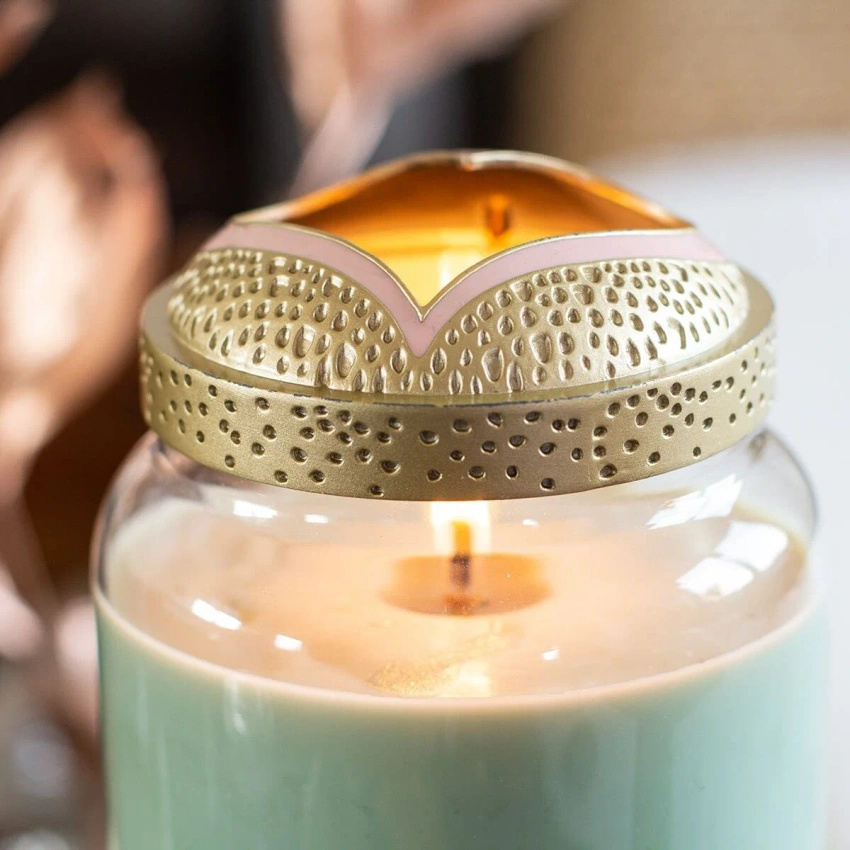 Kaars deksel metaal copper Purple River - Pastel Romance Heart