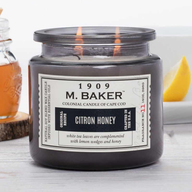 Vela perfumada soja farmacia tarro 396 g Colonial Candle M Baker - Citron Honey