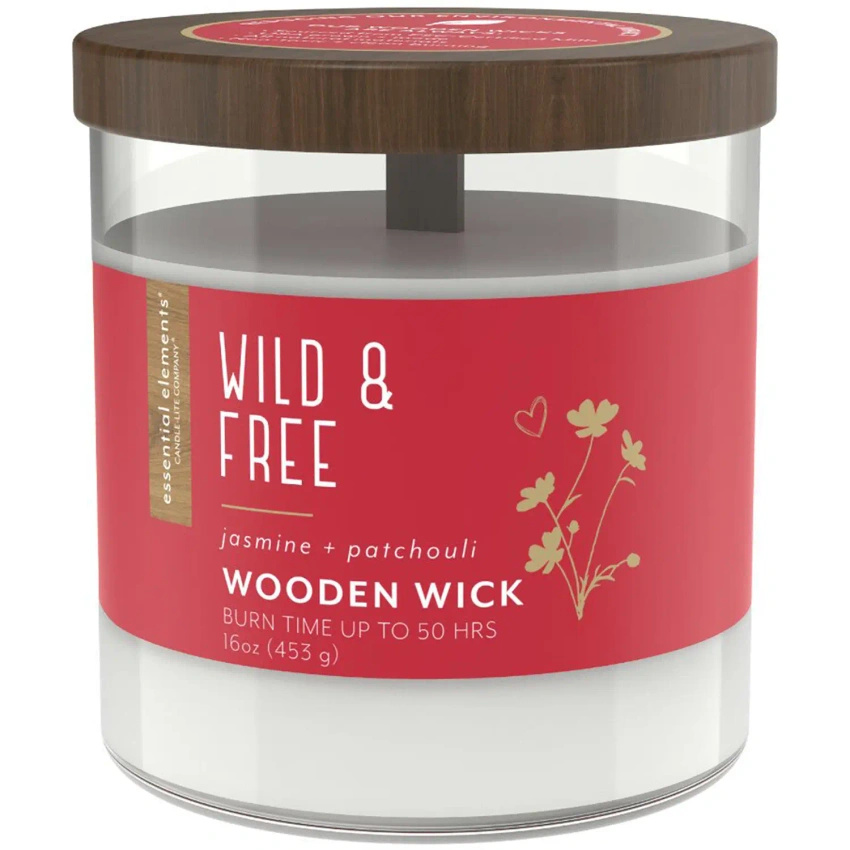 Bougie parfumée soja huiles essentielles Candle-lite Essential Elements 454 g - Wild & Free