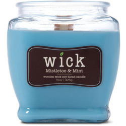 Soja geurkaars houten lont Colonial Candle Wick - Mistletoe Mint