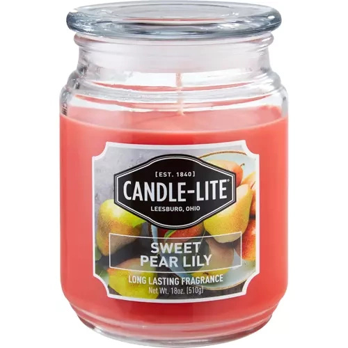 Candle-lite Everyday большая ароматическая свеча в стеклянной банке 18 oz 510 g - Sweet Pear Lily